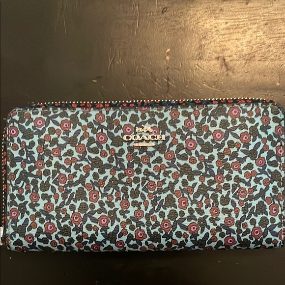Coach Handbags - Coach Floral Women's Wallet - Blue and Red F59066